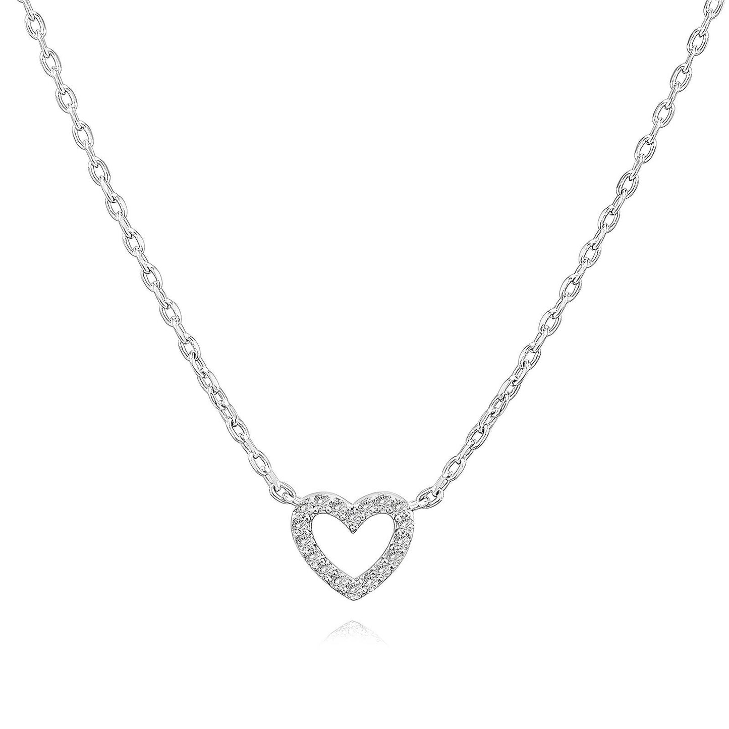 Solo Jewelled Heart Necklace