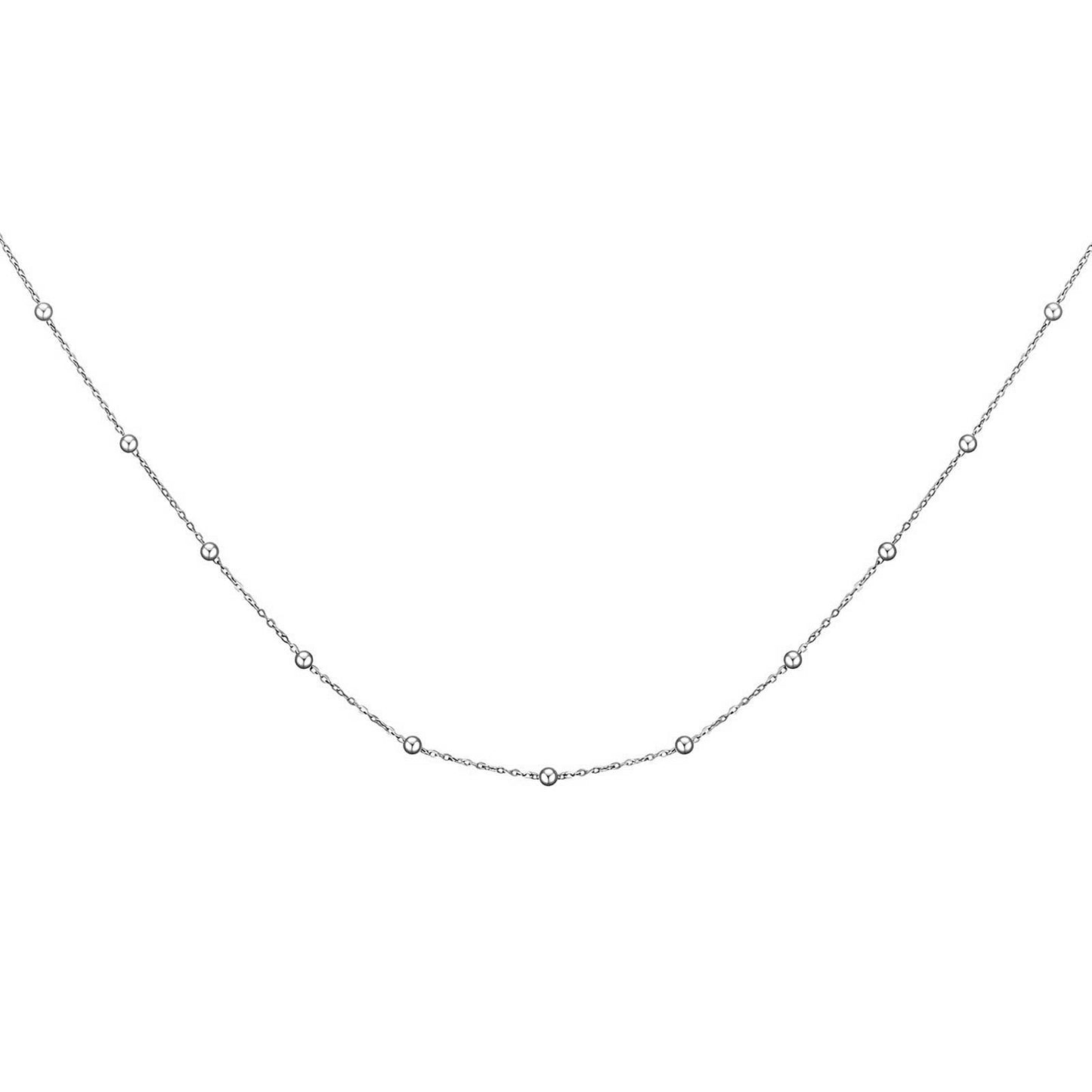 Silver Bead Necklace
