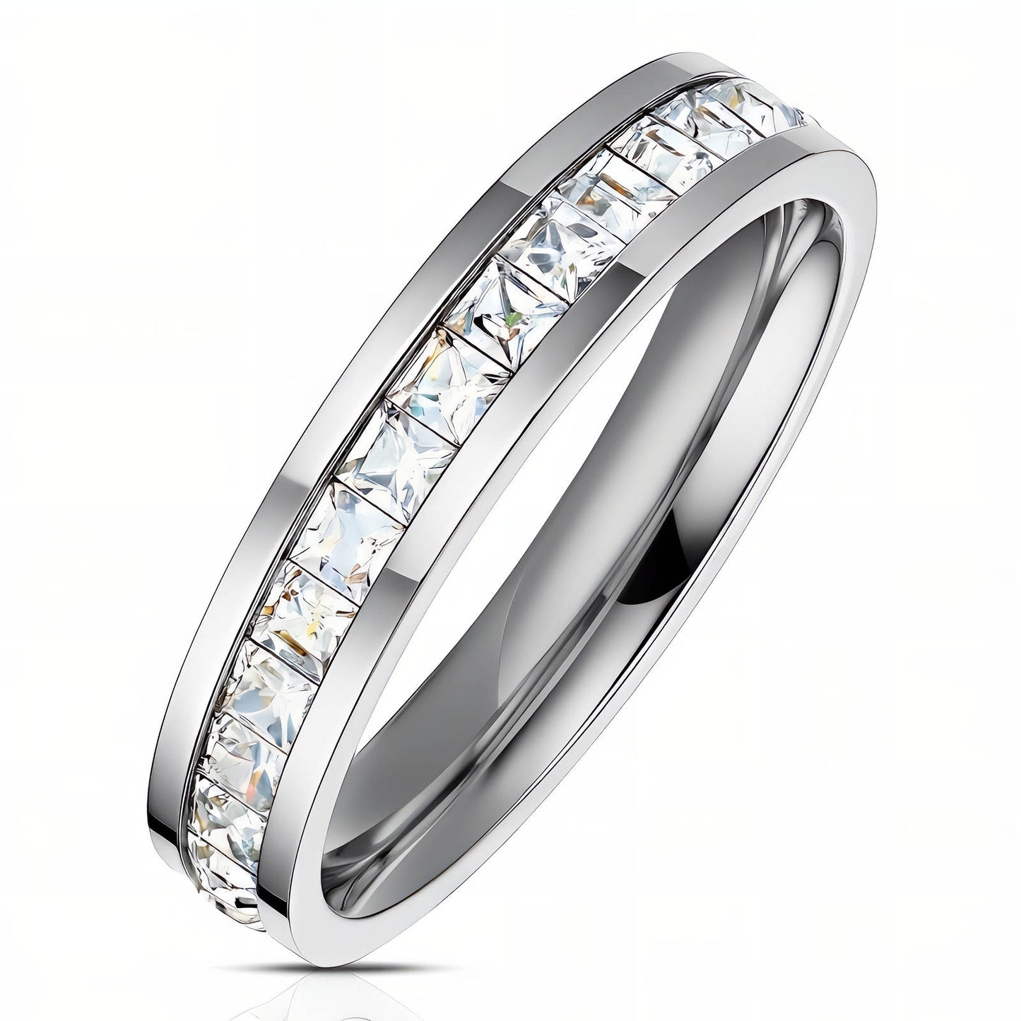 "Sparkle" Ring, Stainless Steel