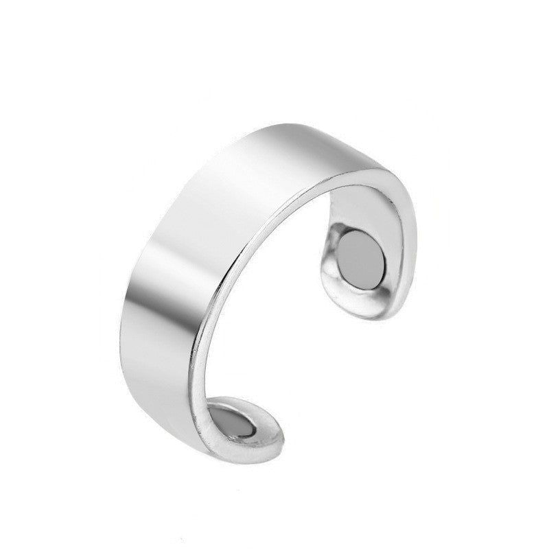 Stainless steel magnetic therapeutic ring