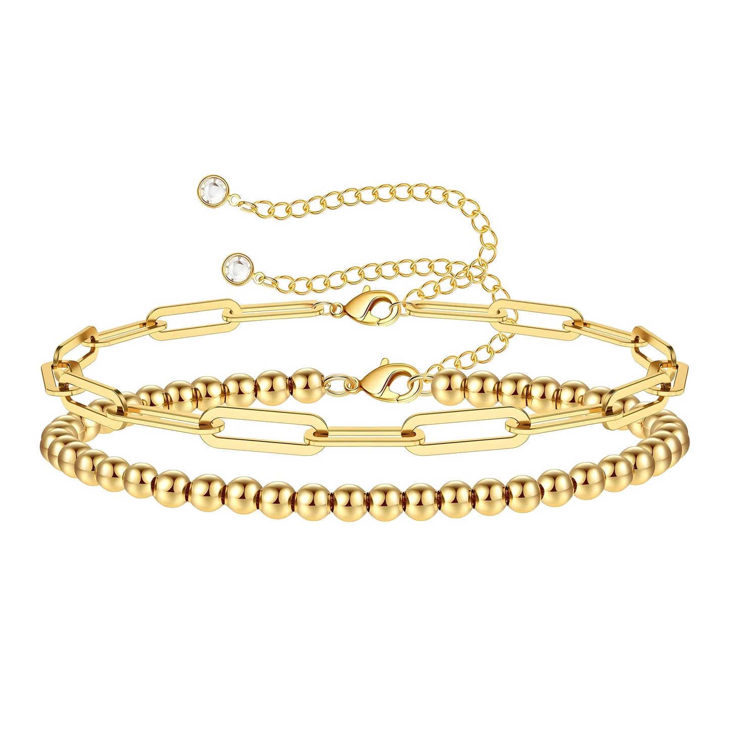 18K Gold Plated Double Bracelet