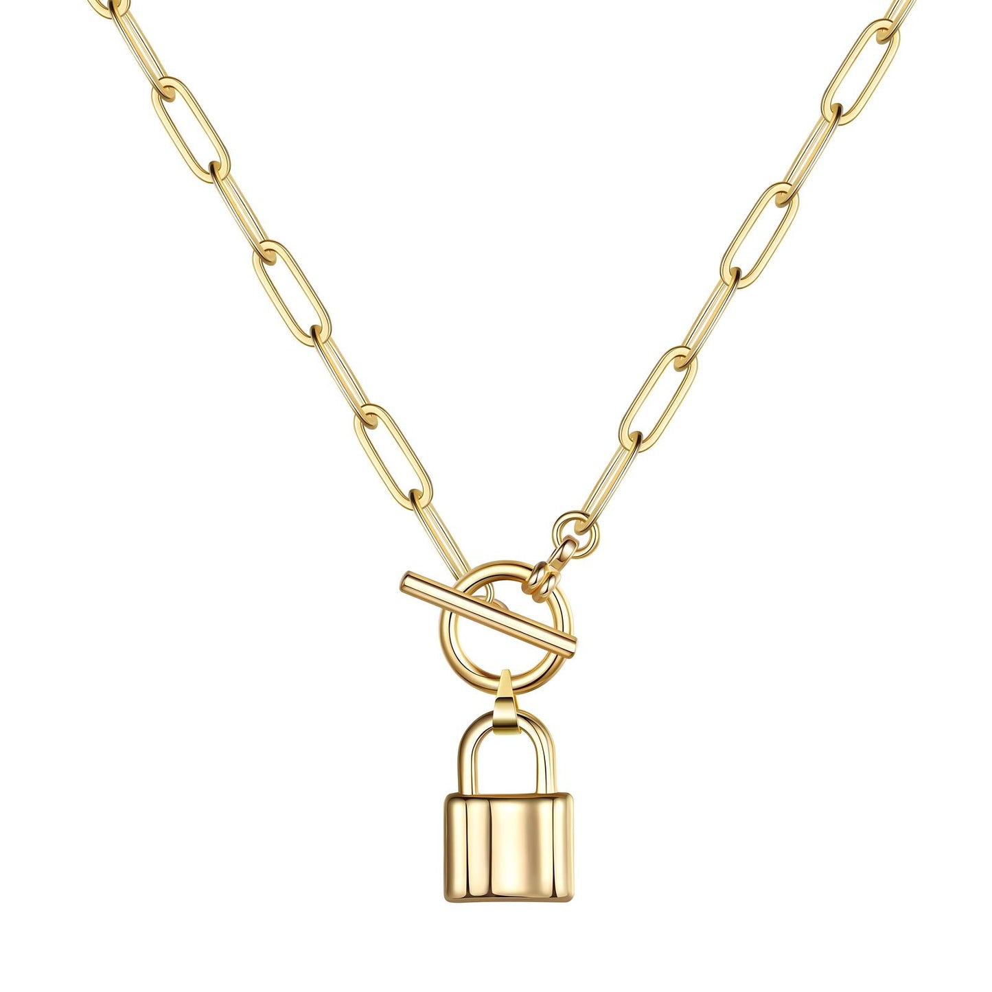 18K Gold Plated Lock Necklace