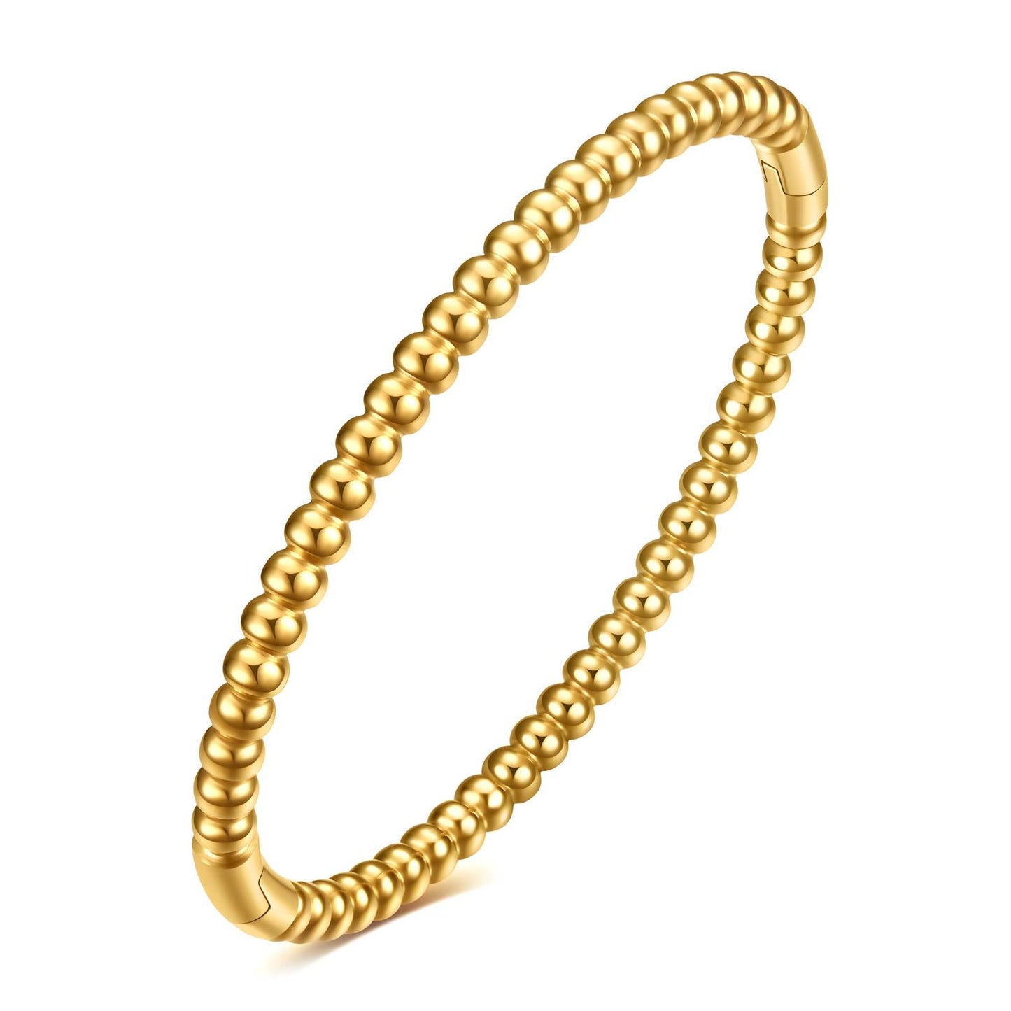 18K Gold plated Bead style Bangle