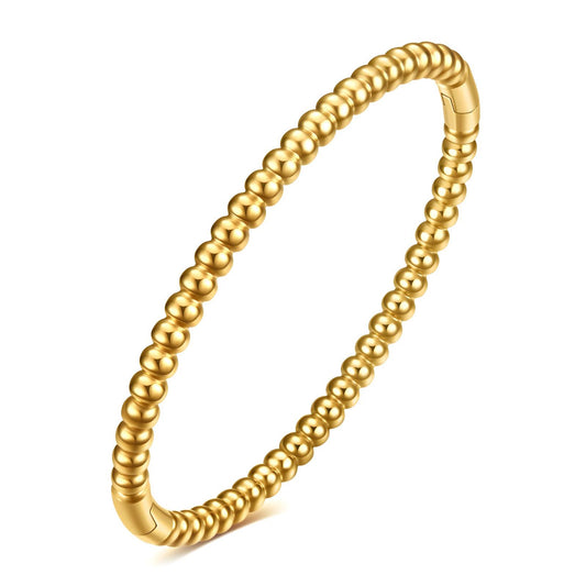18K Gold plated Bead style Bangle