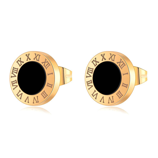 18K Gold plated Round Earrings