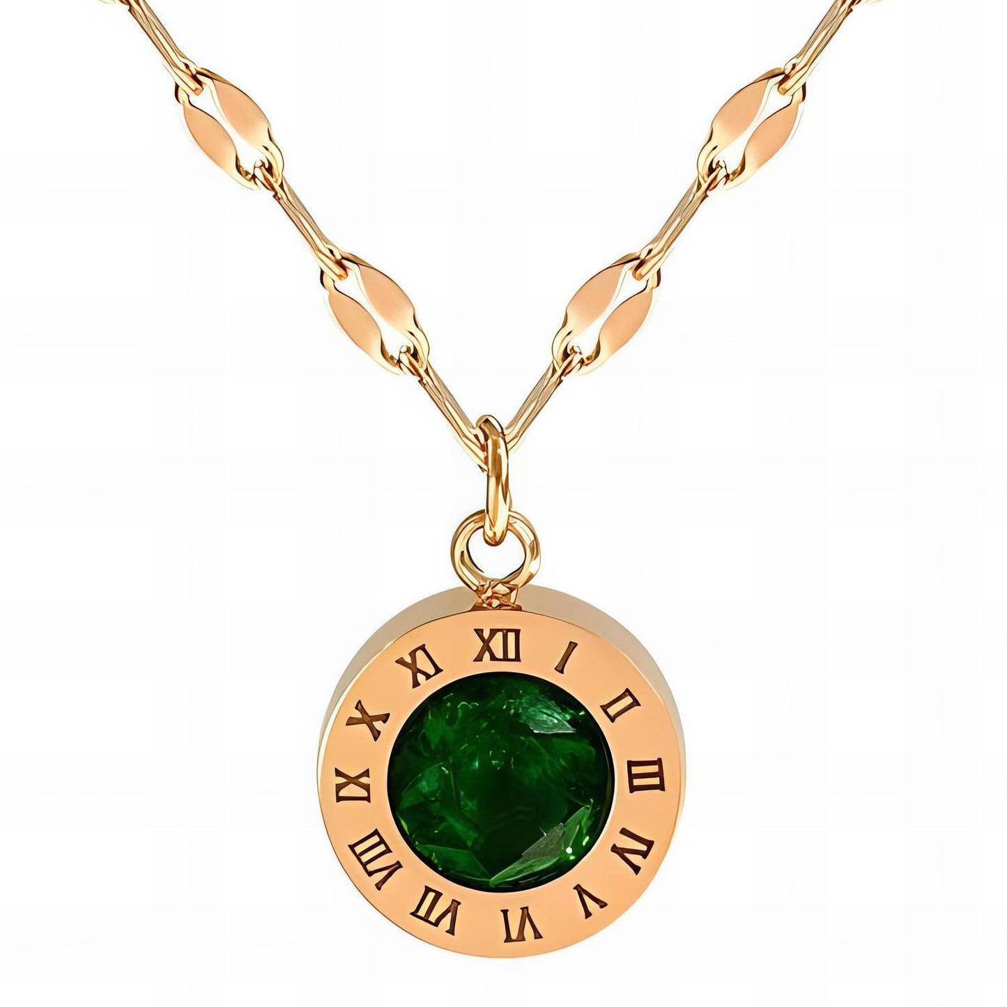 18K Gold plated 'Emerald' CZ Necklace