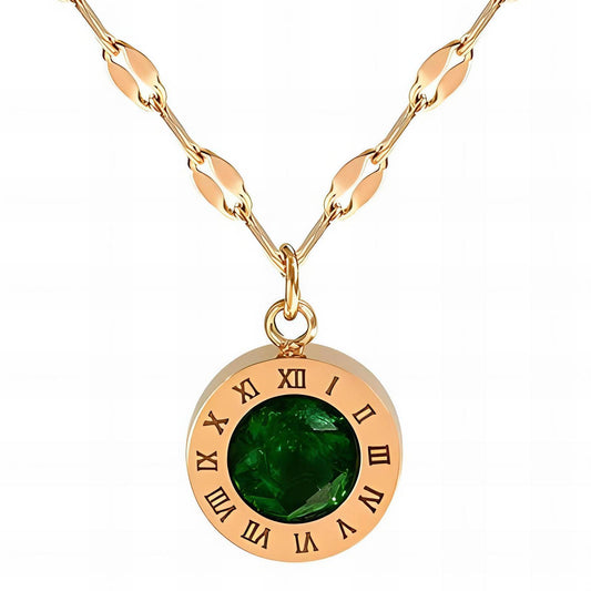 18K Gold plated 'Emerald' CZ Necklace