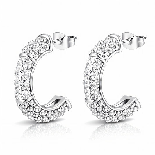 'The Crescent' Earrings, Stainless Steel
