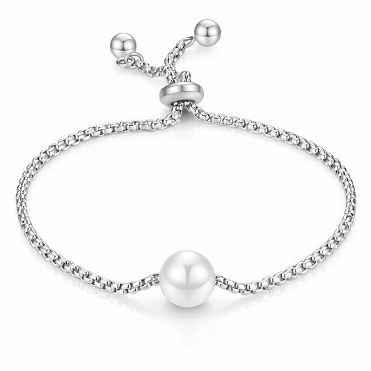 "The Pearl' Bracelet, Stainless Steel