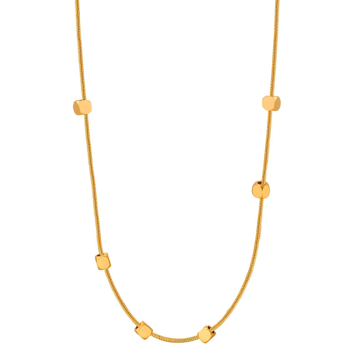 18K Gold plated Square Necklace