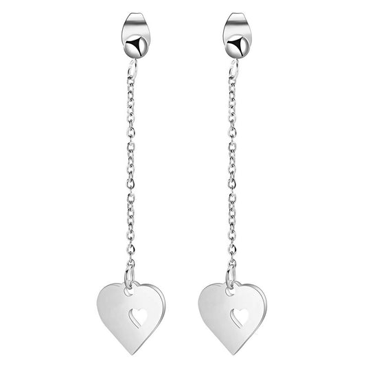 "Hearts" Earrings, Stainless Steel