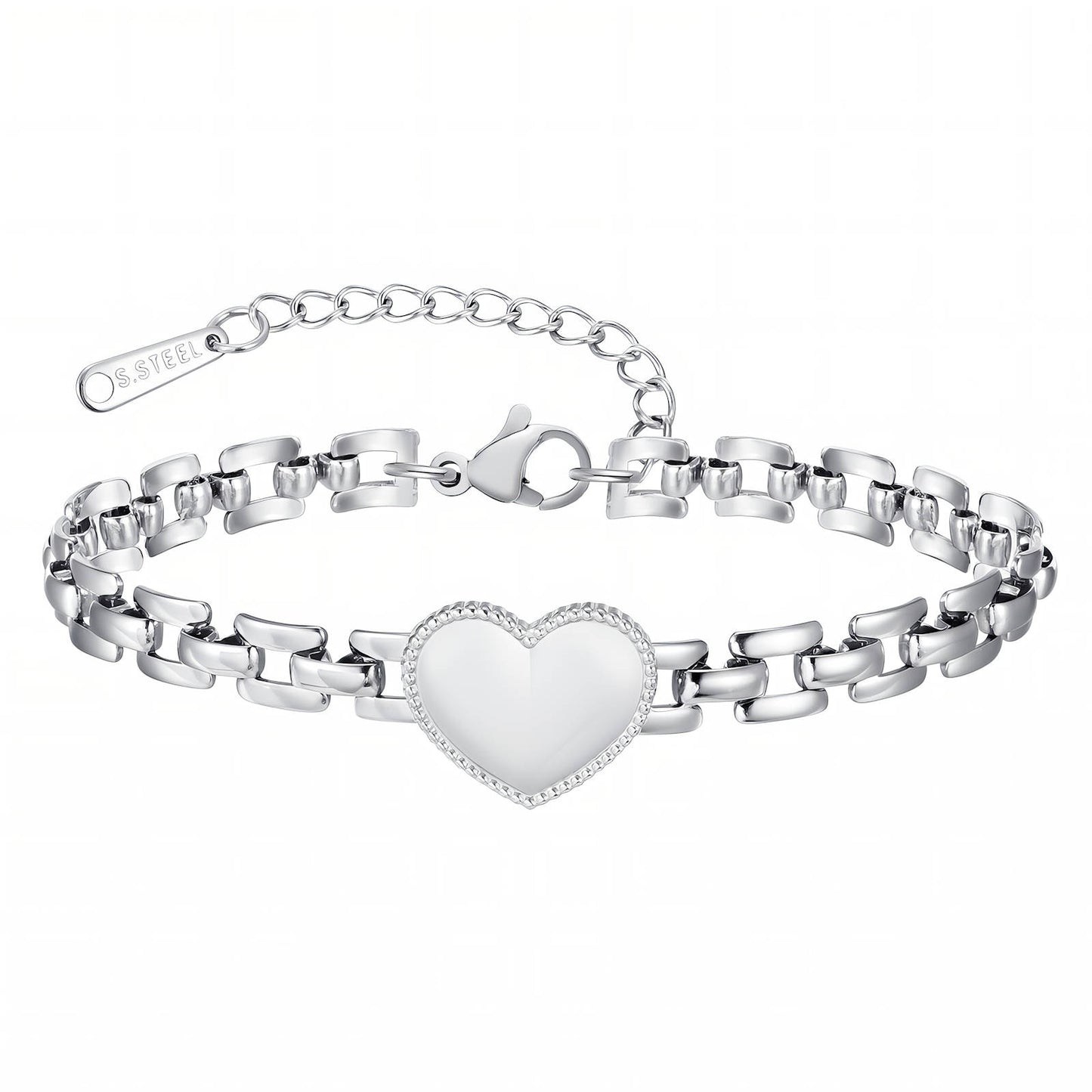 Stainless Steel Heart chain Bracelet