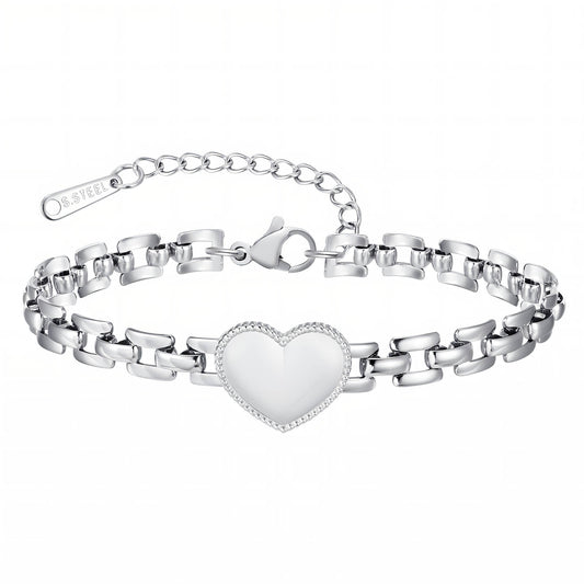 Stainless Steel Heart chain Bracelet