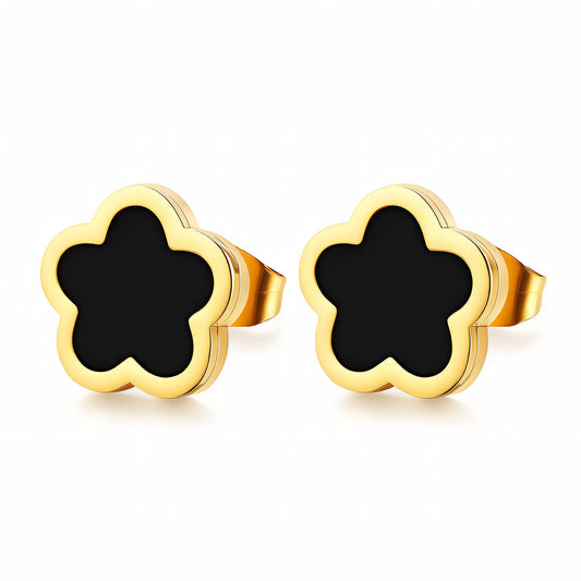 "Flower Meadow" Earrings, 18K Gold Plated Steel