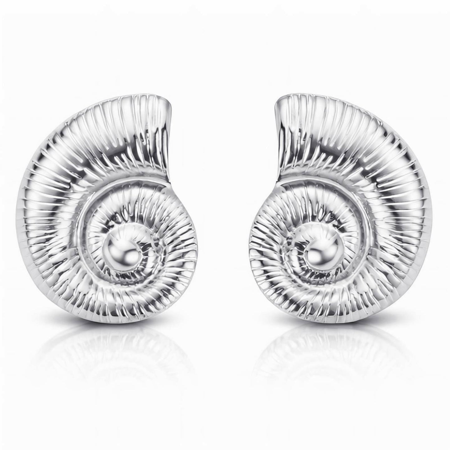 "Seashell" Earrings, Stainless Steel